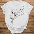 thumbnail image 1 of DeliFri Dandelion Dragonfly Flower Awesome T-shirt Gift, 1 of 4