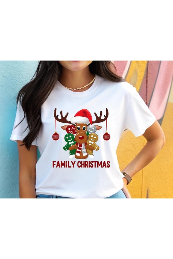 Family Christmas Shirt, Custom Christmas Gingerbread Tshirt, Merry Christmas Gift Tee