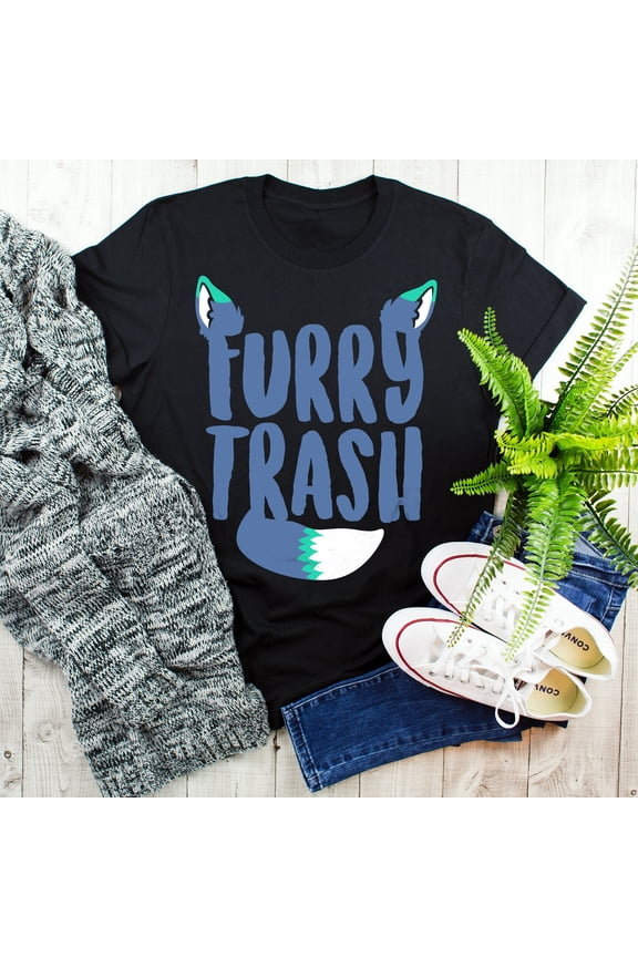 Furry Trash Shirt, Women Men, Wolf Fox Lover Gift, Cute Fursuit T-shirt, Gifts Him Her, Tee, Fandom, Yiff, Convention, Anthro, Fursona