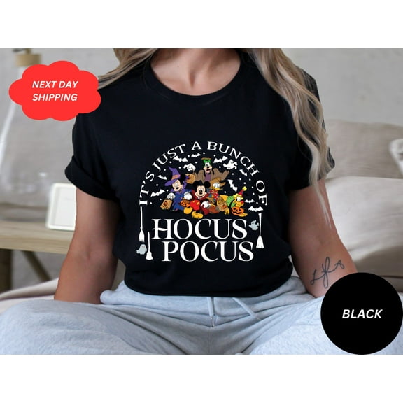 DeliFri It's Just a Bunch Shirt, Halloween Party Shirts,Sanderson Sisters Tee, Halloween Outfit, 2024 Halloween T-Shirt