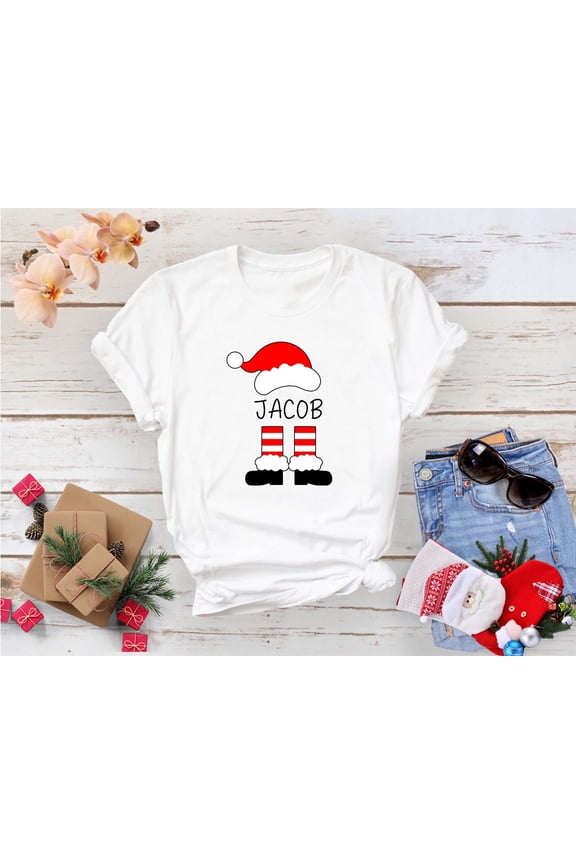 Personalized Christmas T-Shirt: Custom Santa Name Tee