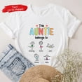 thumbnail image 1 of DeliFri Personalized This Aunt Belongs To Shirt, Custom Kid's Name Shirt, New Aunt Shirt New Aunt Shirt Auntie Tee Gift For Aunt Shirt, 1 of 4