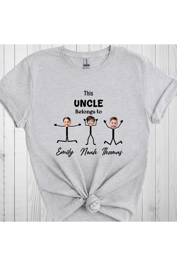 Personalized Uncle Shirt: Custom This Uncle Belongs To Name Crewneck Sweatshirt