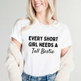 thumbnail image 1 of DeliFri Tall Girl Short Bestie Shirt: BFF Matching Tees, 1 of 4
