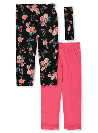 dELiA*s Girl's Snug Fit Pajama Set - 4 Piece Yummy Ribbed Short Sleeve  Sleep Shirt, Jogger Pants, Tank Top, and Shorts (4-12) 