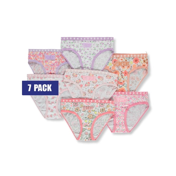 Delia's Girl Girls' 7-Pack Days Briefs Underwear Color: pink/multi Size: 10 - 12