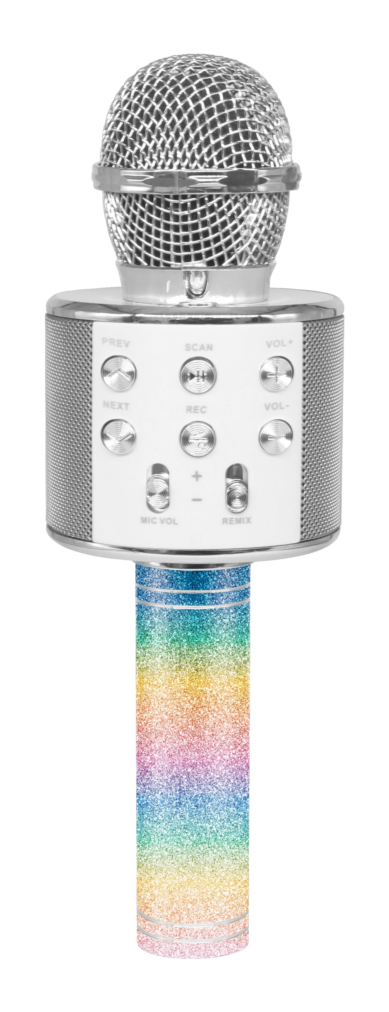 Delia's Glitter Bluetooth Karaoke Mic and Speaker 3in1 Portable Wireless Handheld Microphone