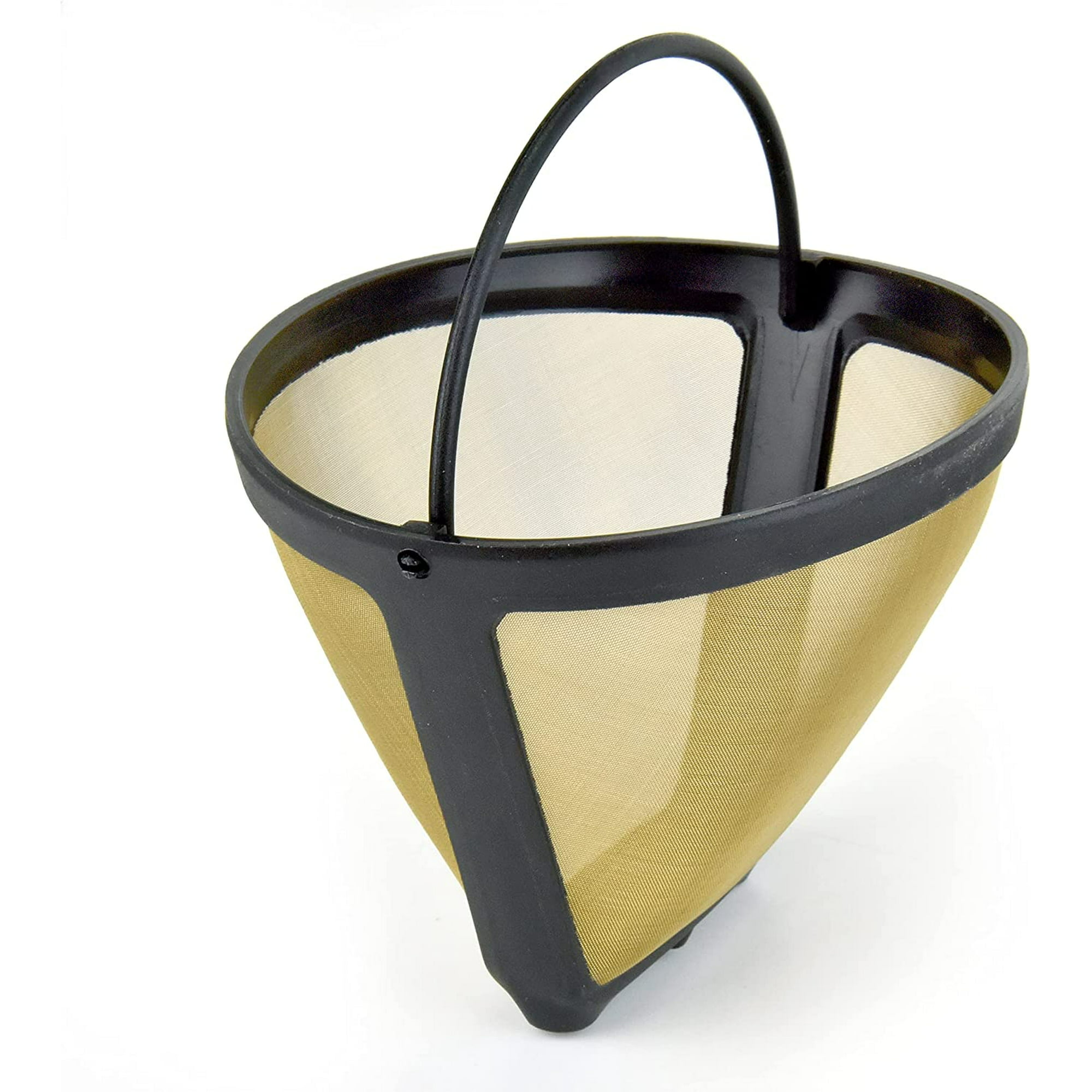 Delibru Gold Tone #2 Cone Style Reusable Coffee Filter For Cuisinart ...