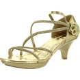 thumbnail image 1 of Delicacy Womens ANGEL48 Open Toe Rhinestones Med Low Heel Party Dress Sandal, 1 of 4