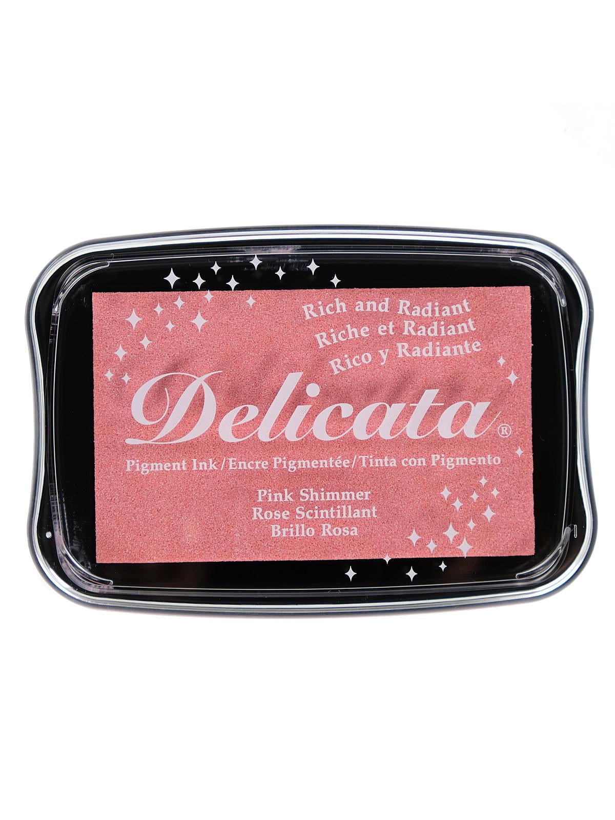 Delicata Pigment Ink 3.75 in. x 2.625 in., full-size pad, pink shimmer (pack of 2)