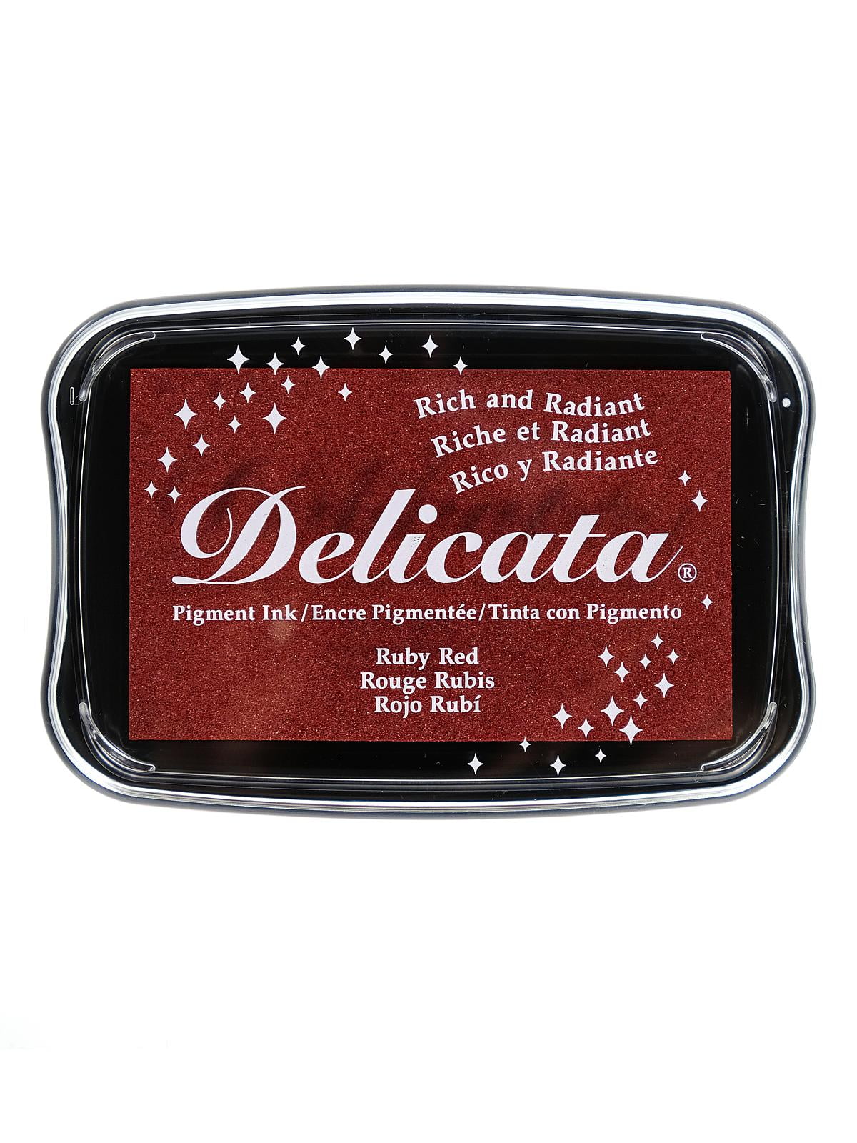 Delicata Pigment Ink 3.75 in. x 2.625 in., full-size pad, ruby red (pack of 2)