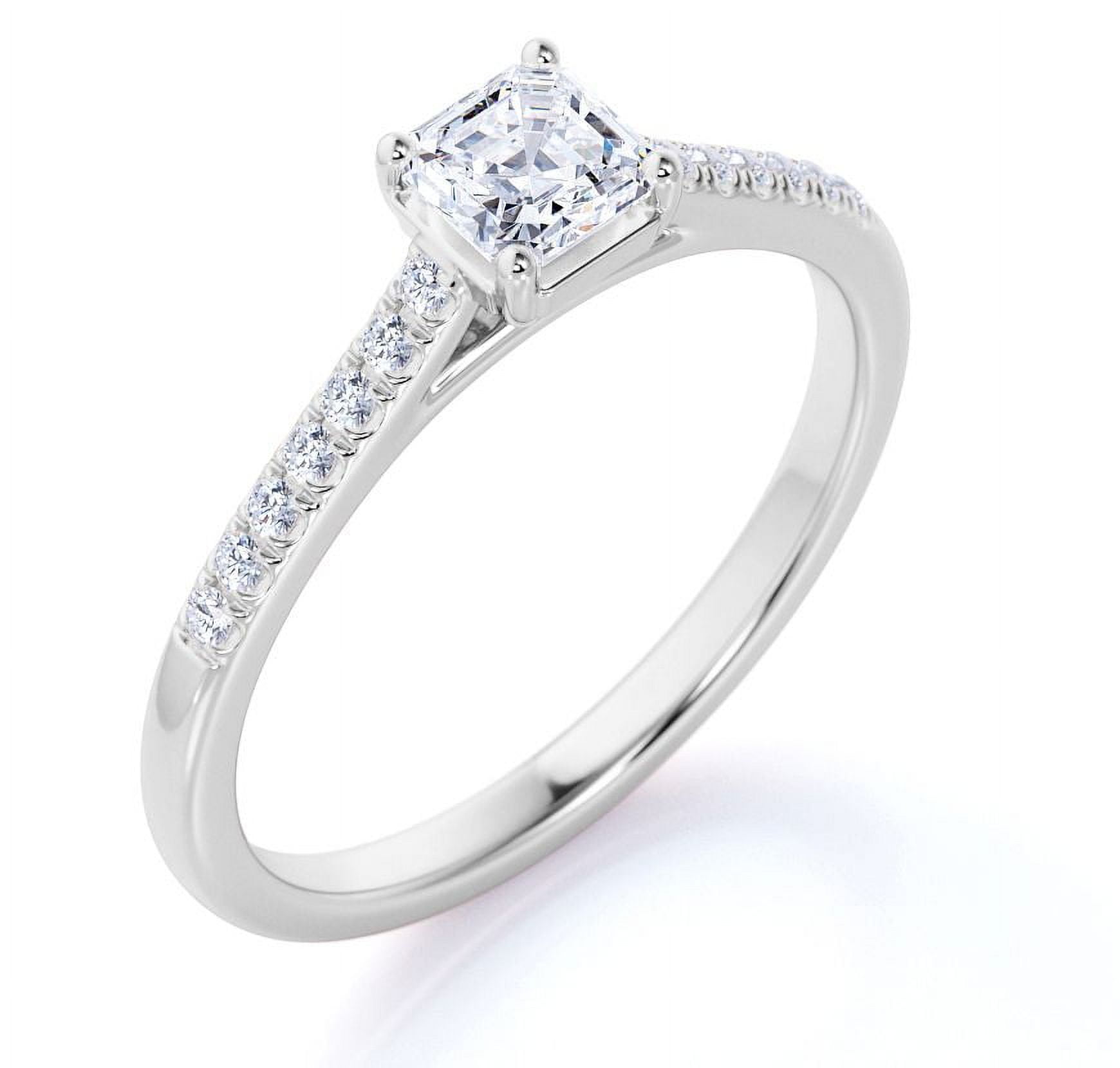 Princess Cut Tension Set Engagement Ring Setting 18k White Gold - U3317