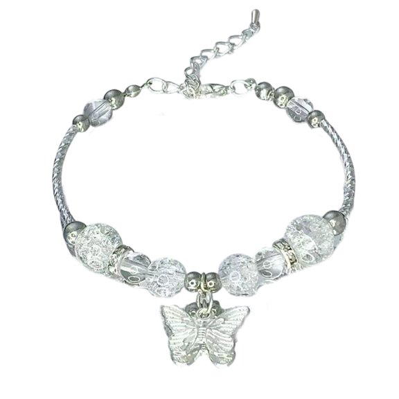 Delicate Alloy Jewelry Delicate Beaded Highlighting Butterfly Patterns Stylish Wristband Charm