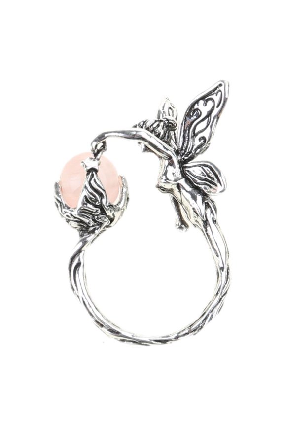 Delicate Angel Rings Adjustable Size Open Rings Stylish Fingers Decoration for Women Fashionable Party Accessory