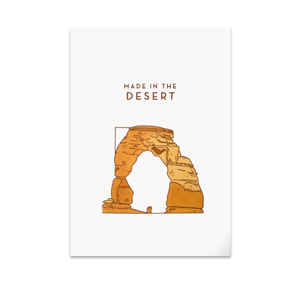 Delicate Arch Silhouette Art - Desert Home Decor - 13x19 Poster Print