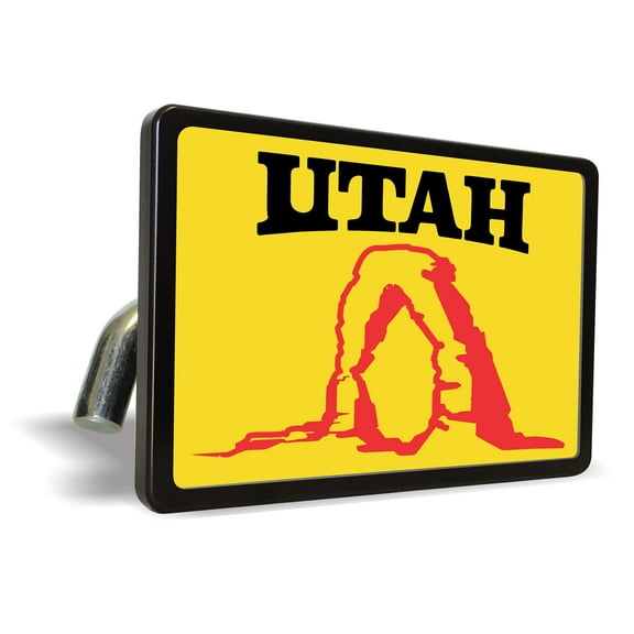 Delicate Arch, State of Utah (Color Design) - Premium QuaIity Anodized Billet Aluminum Laser Engraved UV Resistant Metal Trailer/Tow Hitch Cover for 2" Receivers, Luxury Product for Truck, SUV or Car