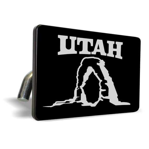 Delicate Arch, State of Utah (Design) - Premium QuaIity Anodized Billet Aluminum Laser Etched UV Resistant Metal Trailer/Tow Hitch Cover for 2" Receivers, Luxury Product for Truck, SUV or Car