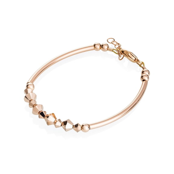 Delicate Baby Girl Rose Gold Banglet Bracelet with crystals | handmade keepsake birthday bracelet gift (BN07)