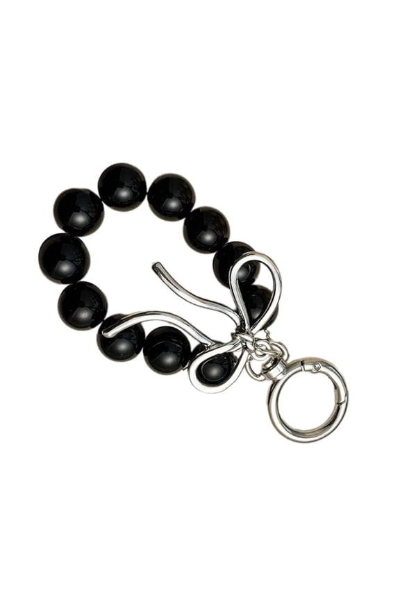 Delicate Beaded Key Chain Handmade Bow Shaped Keyring Beaded Keychain Ornament Decoration for Bags and Phones