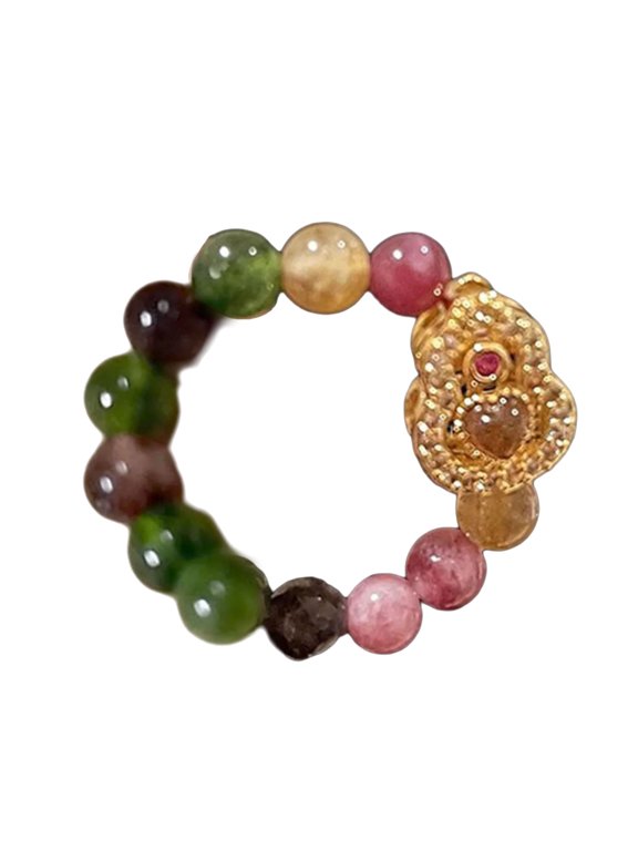Simple Dating Rings Open Rings Adjustable Finger Rings Finger Jewelry Beads Rings Suitable for Party and Daily Wear