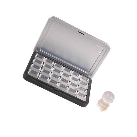 Delicate Black Magnetic Empty Makeup Palette With Glasses Portable And Sturdy Makeup Holder For Travels