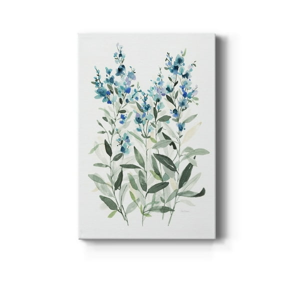 Delicate Blue Botanical II Premium Gallery Wrapped Canvas - Ready to Hang - 8 x 12