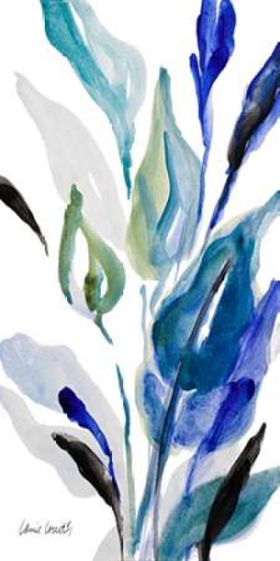 Delicate Blue Panel II Canvas Art - Lanie Loreth (24X48)