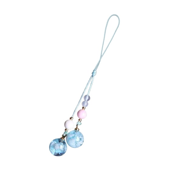 Delicate Blue White Clouds Charm Unique Blue Glow Clouds Shaped Mobile Ornament Phone Strap