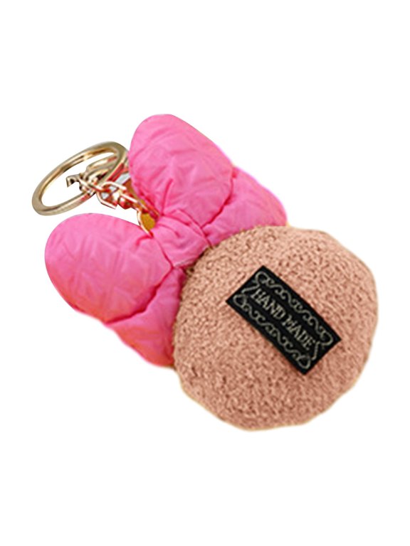 Delicate Bowknot Cookie Doll Pendant Keychain Adorable Keyring Accessories Handbag Decoration for Bags Phone Car Keys