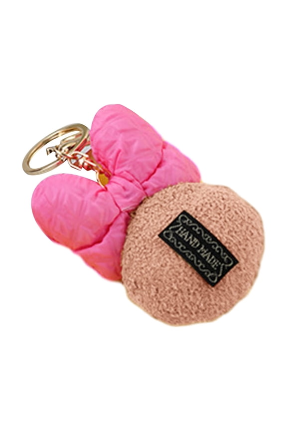 Delicate Bowknot Cookie Doll Pendant Keychain Adorable Keyring Accessories Handbag Decoration for Bags Phone Car Keys