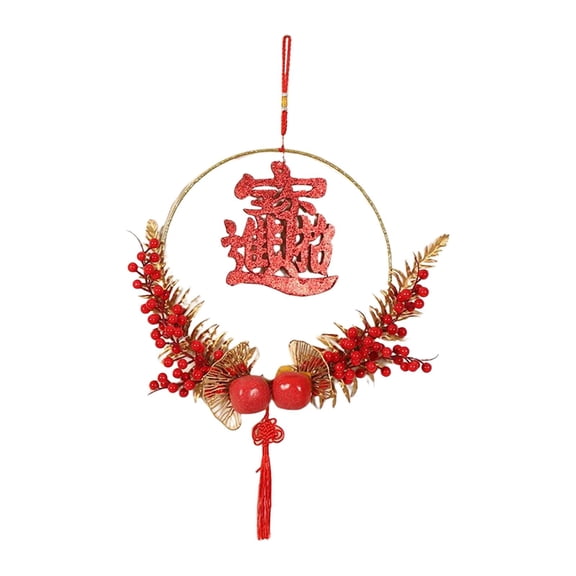 Delicate Chinese New Year Pendant with Chinese Knot Tassel Home Decor Oriental Gifts Elegant Red for Party Housewarming Window Holiday Door , Style A