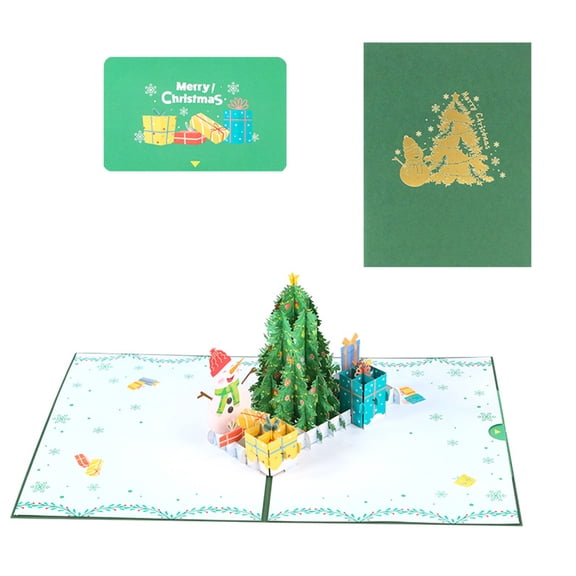 Delicate Christmas Blessing Card 3D Card with Structure Holiday Decor for Holiday Wishes Blessing Message