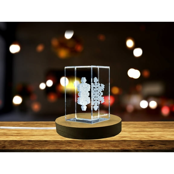Delicate Christmas Snowflake | 3D Engraved Crystal Decoration