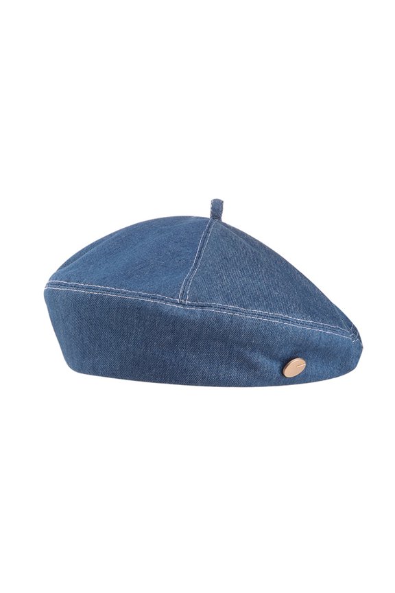 Delicate Color Beret Hat Denim Painter Hat Pumpkin Hat Hat All-match Artist Hat for Outdoor Activities
