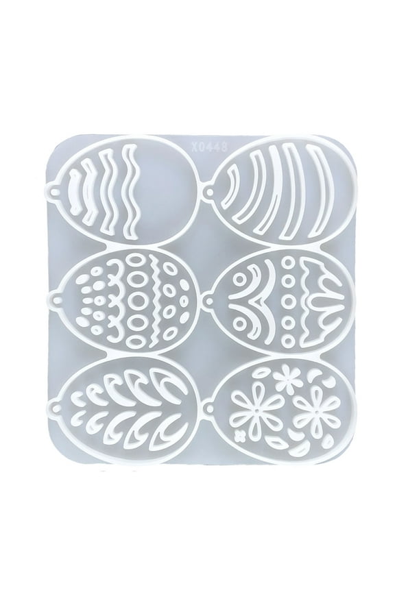 Delicate Craftsmanship Colorful Eggs Keychain Silicone Mold Great for Resin Easters Decorations and Customized Keychains