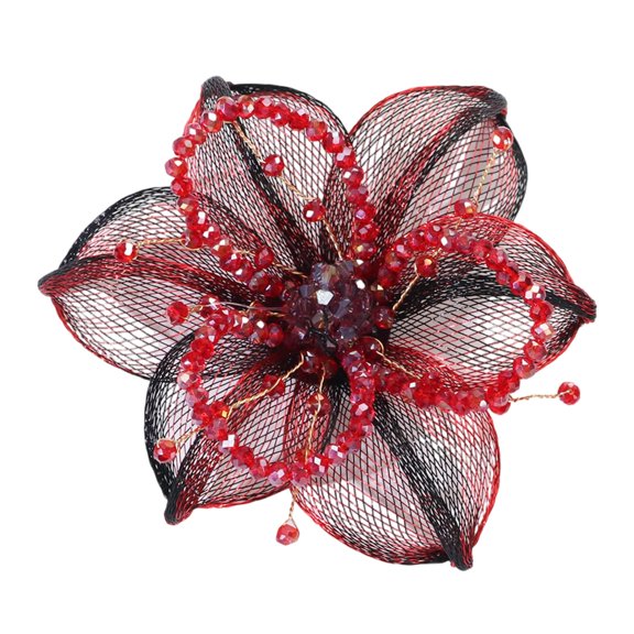 Delicate Crystal Flower Sew Brooch Trimmings Applique Wedding Gown DIY