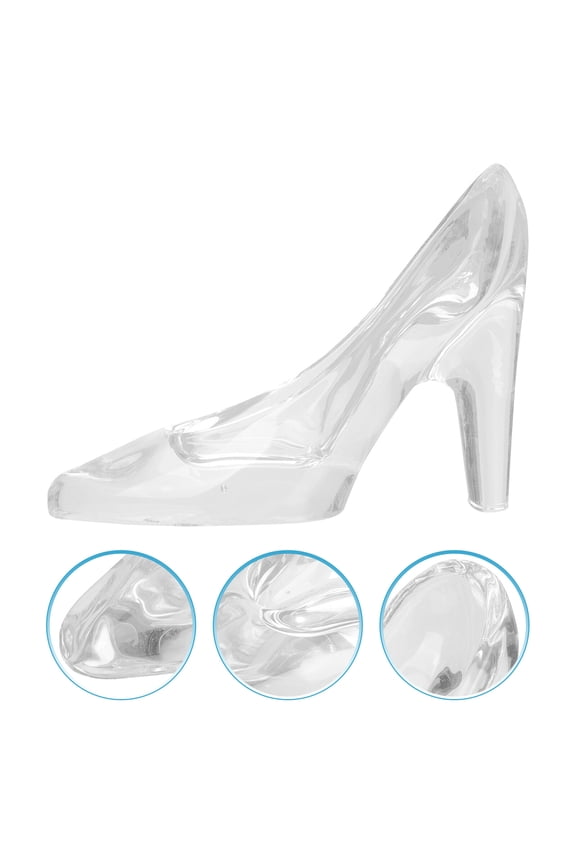 OUNONA Crystal Shoe Decoration Woman Slippers High Heels For High Heel Shoe Party Decoration Slipper Candy Holder Ornament Princess Crystal Glass Slippers Mini Glass Slipper