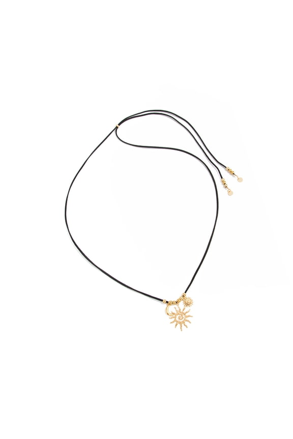 Delicate Cut Sun Charm Necklace With Metallic Finish Eye Catching Clavicle Chain Suitable For Various Occasions