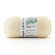 Delicate DK Yarn by Loops & Threads - Yarn for Knitting - Crochet - Weaving - and Arts & Crafts - White - Acrylic Yarn - 4 oz