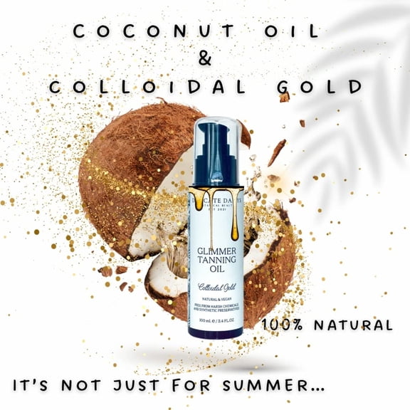 Delicate Daisys Botanical Beauty Colloidal Gold Infused Glimmer Tanning Oil