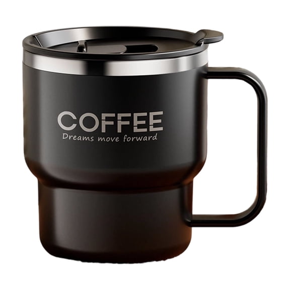 Delicate Double Walled Nonrust Steel Travels Cup 12oz Capacity Dishwasher Safe For Coffee Drink