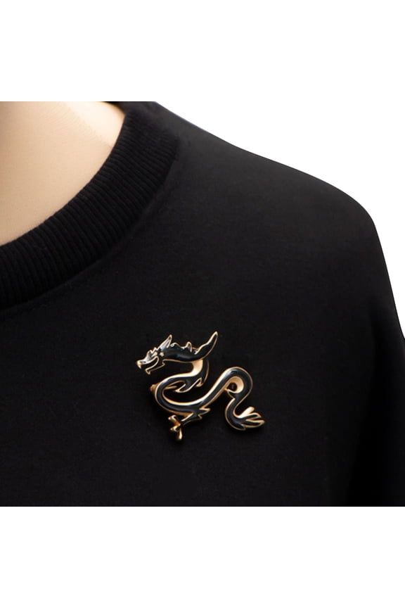Delicate Dragon Shape Lapel Pin Jewelry Retro Dragon Badge Brooch Accessory Dragon Shape Brooch Pin for