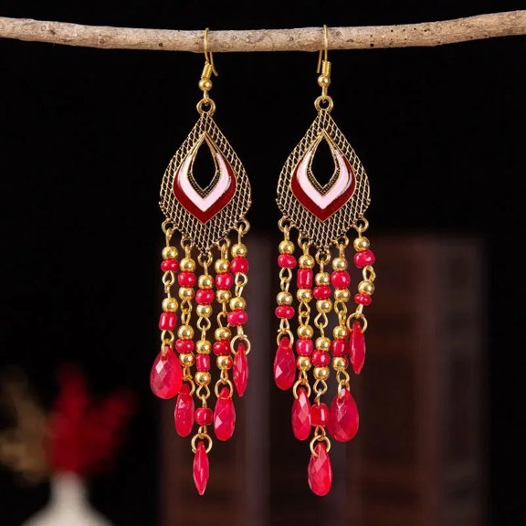 Delicate Earrings Bohemian Retro Water Drop Ethnic Earrings