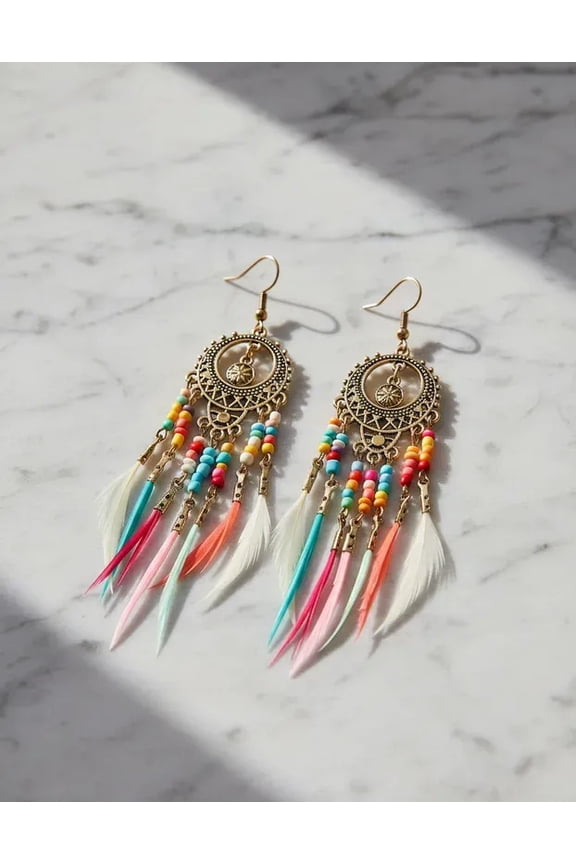 Delicate Earrings High-end Earring Handmade Beaded Earrings