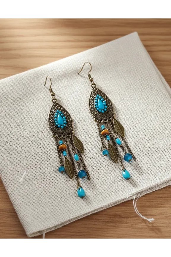 Delicate Earrings Vintage Bohemian Long Fringed Earrings