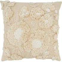 Delicate Embroidered Floral Pillow Cover