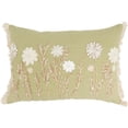 thumbnail image 1 of Delicate Embroidered Floral Poly Filled Pillow, 1 of 4