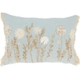 thumbnail image 1 of Delicate Embroidered Floral Poly Filled Pillow, 1 of 4