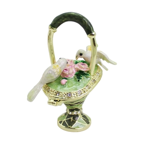 Delicate Enamel Hummingbird Decorative Box Safe Organizers For Kids Room Decors