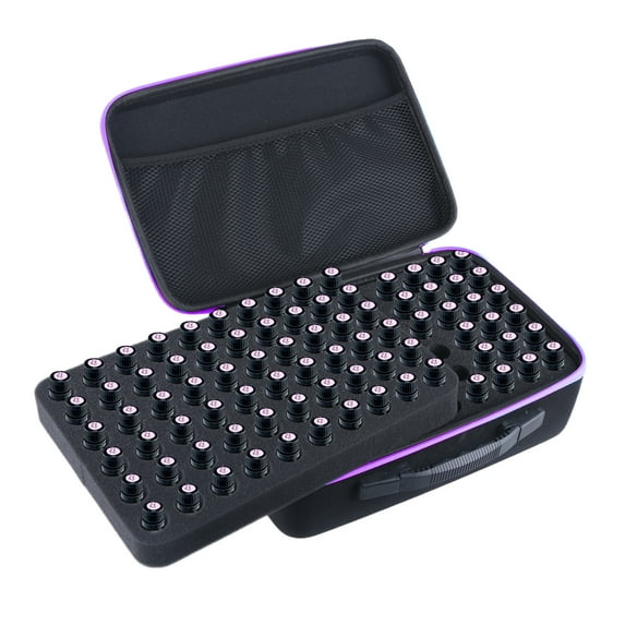Delicate Essential Oil Storage Bag 120 Girds Storage For 5-10ML Bottles Sturdy Travel Case For Home Travel Presentations